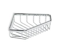 TATAY Etagere Salle de Bain d’Angle Laiton | Avec Vis Incluses | Supporte 5 kg | Compatible Système Sans Perçage (Quick Fix) | Anti-humidité | Moderne | Drainage Rapide | 17 x 4,5 x 17cm - Modèle Krom