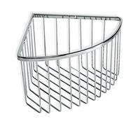 TATAY Etagere Salle de Bain d’Angle Laiton | Avec Vis Incluses | Supporte 5 kg | Compatible Système Sans Perçage | Anti-humidité | Moderne | Drainage Rapide | 20 x 13,5 x 20 cm - Modèle Krom