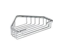 TATAY Etagere Salle de Bain d’Angle Laiton | Avec Vis Incluses | Supporte 5 kg | Compatible Système Sans Perçage (Quick Fix) | Anti-humidité | Moderne | Drainage Rapide | 18 x 4,5 x 18cm - Modèle Krom