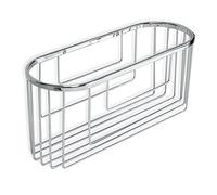 TATAY Etagere Salle de Bain Ovale Laiton | avec Vis Incluses | Supporte 5 kg | Compatible Système sans Perçage (Quick Fix) | Anti-humidité | Moderne | Drainage Rapide | 11 x 13 x 30 cm - Modèle Krom