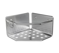 TATAY Etagere Salle de Bain sans Percage d’Angle Aluminium | avec Vis et Système Quick Fix | Anti-humidité | Design Moderne | Évacuation Rapide | 20 x 12 x 20 cm - Modèle Serenity - Argent