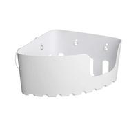TATAY Etagere Salle de Bain Sans Percage d’Angle | Avec Ventouses Incluses | Supporte 2 kg | Polypropylène Résistant à l’Humidité | Format d’Angle | 20 x 20 x 11 cm - Modèle Standard - Blanc