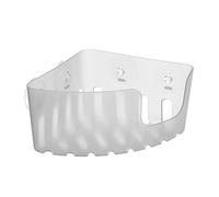 TATAY Etagere Salle de Bain Sans Percage d’Angle | Avec Ventouses Incluses | Supporte 2 kg | Polypropylène Résistant à l’Humidité | Format d’Angle | 20 x 20 x 11 cm - Modèle Standard - Glacé