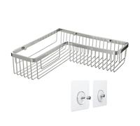 TATAY Étagère Salle Bain sans Perçage d’Angle, Aluminium 100% Inoxydable