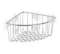 TATAY Etagere Salle de Bain Sans Percage d’Angle | Ventouses et Vis Incluses | Résistante à l’Humidité et à la Corrosion | Polypropylène et Acier 100% Inoxydable | Drainage Rapide | 19 x 10 x 19 cm