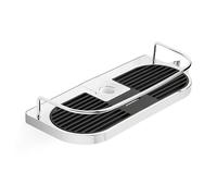 TATAY Etagere Salle de Bain Sans Percage pour Barre en Aluminium | Résiste Humidité et Corrosion | Supporte 5 kg | Montage Facile Sans Outils | Moderne | Drainage Rapide | 12,5 x 11,5 x 24 cm
