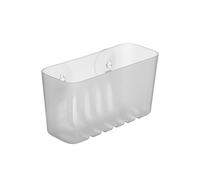 TATAY Etagere Salle de Bain Sans Percage Rectangulaire | Avec Ventouses Incluses | Supporte 1,5 kg | Polypropylène Résistant à l’Humidité | Petit Format | 20 x 8,5 x 11 cm - Modèle Standard - Glacé