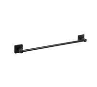 TATAY Grand Porte-Serviette de Salle de Bain, Accessoires de Salle de Bain Nero, Acier Inoxydable et Zamak, Double Système de Fixation avec Vis et Adhesif, Porte-Serviettes Noir. 6 x 6,5 x 60 cm