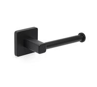 TATAY Grand Porte-Serviette de Salle de Bain, Accessoires de Salle de Bain Nero, Acier Inoxydable et Zamak, Double Système de Fixation avec Vis et Adhesif, Porte-Serviettes Noir. 6 x 6,5 x 60 cm