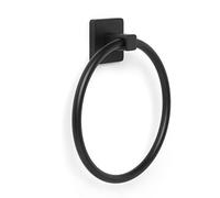TATAY Grand Porte-Serviette de Salle de Bain, Accessoires de Salle de Bain Nero, Acier Inoxydable et Zamak, Double Système de Fixation avec Vis et Adhesif, Porte-Serviettes Noir. 6 x 6,5 x 60 cm