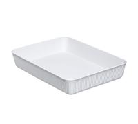 TATAY Organisateur de Tiroir A4 Baobab | Paniers et Boîtes de Rangement | Design Élégant Fonctionnel | Ordre Maison et Bureau | Plastique Recyclé sans BPA | 24,7x33,6x5,6 cm, Blanc