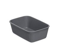 TATAY Organisateur de Tiroir A6 Baobab | Paniers et Boîtes de Rangement | Design Élégant Fonctionnel | Ordre Maison et Bureau | Plastique Recyclé sans BPA | 11,3x17x5,6 cm, Gris