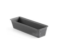 TATAY Organisateur de Tiroir Slim Bohol | Paniers et Boîtes de Rangement | Design Minimaliste Fonctionnel | Ordre Maison et Bureau | Plastique Recyclé sans BPA | 8,5x26x5,5 cm, Gris