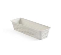 TATAY Organisateur de Tiroir Slim Bohol | Paniers et Boîtes de Rangement | Design Minimaliste Fonctionnel | Ordre Maison et Bureau | Plastique Recyclé sans BPA | 8,5x26x5,5 cm, Blanc