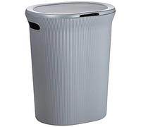 Tatay Panier à linge Baobab ovale 40 L polypropylène sans BPA avec couvercle gris anthracite