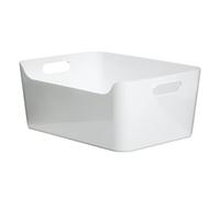 TATAY Paniers et Boîtes De Rangement 10 L Basic | Boîte Organisatrice | Poignées Intégrées | Design Minimaliste | Plastique Résistant Sans BPA | 34,5x25x14,5 cm, Blanc