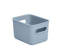 TATAY Paniers et Boîtes de Rangement Plastique 1,5 L Baobab | Boîte Organisatrice | Poignées Intégrées | Design Compact et Polyvalent | Plastique Sans BPA | 12.5x16.4x10 cm, Bleu