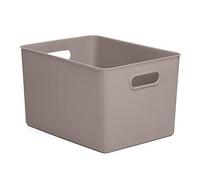 TATAY Paniers et Boîtes de Rangement Plastique 22 L Baobab | Boîte Organisatrice | Poignées Intégrées | Design Compact et Polyvalent | Plastique Sans BPA | 29,4 x 38,5 x 23 cm, Taupe
