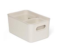 TATAY Paniers et Boîtes de Rangement Plastique Baobab | Set de 3 Boîtes Organisatrices | Poignées Intégrées | Design Compact et Polyvalent | Plastique Recyclé Sans BPA | 18,7 x 27,8 x 13,3 cm, Ecohome