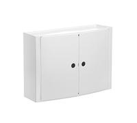 TATAY Placard Salle de Bain Horizontal | Fixation avec ou sans Vis | Polypropylène | Vis Incluses | Facile à Nettoyer et à Monter | Charge jusqu'à 8 kg | Plastique Résistant | 46x15,5x32 cm - Blanc