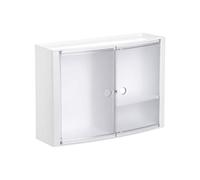 TATAY Placard Salle de Bain Horizontal | Fixation avec ou sans Vis | Polypropylène | Vis Incluses | Facile à Nettoyer et à Monter | Charge jusqu'à 8 kg | Plastique Résistant | 46x15,5x32 cm - Glaçé