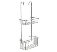 TATAY Porte-douche suspendu 2 niveaux Aluminium – Anticorrosion – Sans perçage – 28x15,5x56 cm