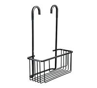 TATAY Porte-Douche Suspendu Aluminium | Anti-humidité et Anticorrosion | Supporte 8 kg | Montage Facile Sans Perçage | Design Moderne | Panier de Douche à Drainage Rapide | 28 x 12,8 x 38,5 cm - Noir