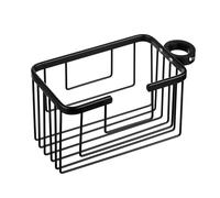 TATAY Porte-Douche Suspendu Barre Aluminium | Anti-humidité et Anticorrosion | Supporte 3 kg | Montage Facile Sans Perçage | Design Moderne | Panier de Douche à Drainage Rapide | 12,5x11,5x24cm - Noir