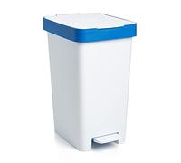 TATAY Poubelle Recyclage à Pédale Smart 25 L, Dimensions 26 x 36 x 47cm | TATAY Poubelle Smart à Pédale 25 L | Compatible Sacs 30 L | Sacs Compatibles 30 L | Recyclé sans BPA | Matériau Carton, Blanc