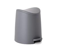 TATAY Poubelle Salle Bain 3L à Pédale | Ouverture Hygiénique sans Contact | Couvercle Soft-Close Silencieux | Bac Intérieur Amovible | Nettoyage Facile | 19 x 21,8 x 22,1 cm - Modèle Standard - Gris