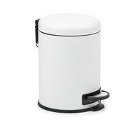 TATAY Poubelle Salle Bain 5 L à Pédale, 29 x 22 x 27 cm, Modèle Nordic | TATAY Poubelle Bain à Pédale 5 L | Couvercle Soft-Close | Dimensions 29 x 22 x 27 cm | 29 x 22 x 27 cm | Modèle Nordic, Blanc