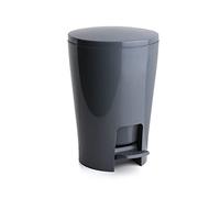TATAY Poubelle Salle Bain 5L à Pédale | Bac Intérieur Amovible avec Anse | Design Pratique et Facile à Nettoyer | Matériau Résistant et Durable | 19 x 21 x 28,2 cm - Modèle Diabolo - Gris