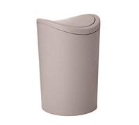 TATAY Poubelle Salle Bain 6 L avec Couvercle Basculant, 19 x 19 x 28 cm | TATAY Poubelle Salle Bain 6 L | Dimensions 19 x 19 x 28 cm | 19 x 19 x 28 cm | Modèle Standard | Finition de Couleur, Taupe