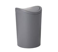 TATAY Poubelle Salle Bain 6 L avec Couvercle Basculant, 19 x 19 x 28 cm | TATAY Poubelle Salle Bain 6 L | Dimensions 19 x 19 x 28 cm | 19 x 19 x 28 cm | Modèle Standard | Finition de Couleur, Gris