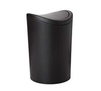 TATAY Poubelle Salle Bain 6 L avec Couvercle Basculant, 19 x 19 x 28 cm | TATAY Poubelle Salle Bain 6 L | Dimensions 19 x 19 x 28 cm | 19 x 19 x 28 cm | Modèle Standard | Finition de Couleur, Noir