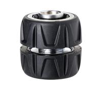 TATAY Réparation/Adaptateur/Réparateur Metal Soft de tuyau 3/4" (19mm), Connecteur au raccord universel, Installation facile, Acier inoxydable et Résistant à la corrosion, Argent - Noir