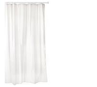 Tatay Rideau de Douche ou Baignoire 5520001, Dimensions 140x200 cm | Rideau de Douche | Polyester Résistant | Anneaux Inclus | Installation Facile | Protection Contre les Éclaboussures, Blanc