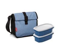 TATAY Sac Isotherme Repas, 2 Boîtes 0,5 L, 22 x 11 x 22,5 cm, Usage Cuisine | TATAY Sac Isotherme Repas | Urban Food Enroulable 4,2 L | 2 Boîtes 0,5 L | Triple Isolation | 22 x 11 x 22,5 cm, Bleu Denim