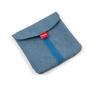 TATAY Sac Sandwich Réutilisable - Urban Food Textile Pocket | Pochette Gouter Ajustable avec Velcro | Doublure PEVA Imperméable | Sans BPA | 18x0,3x18 cm, Bleu Denim