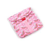 TATAY Sac Sandwich Réutilisable - Urban Food Textile Pocket | Pochette Gouter Ajustable avec Velcro | Doublure PEVA Imperméable | Sans BPA | 18x0,3x18 cm, Arc-en-ciel Rose