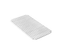TATAY Tapis Antidérapant Baignoire | 50% Matériau Recyclé | Ventouses Haute Adhérence & Confort | Grande Qualité & Durable | Toucher Doux | 68x37 cm - Blanc