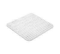 TATAY Tapis Antidérapant Baignoire | 50% Matériau Recyclé | Ventouses Haute Adhérence & Confort | Grande Qualité & Durable | Toucher Doux | 54x54 cm - Blanc