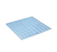 TATAY Tapis de Douche Antidérapant, PVC, avec ventouses, Résistant à la moisissure et aux Microbes, Antibactérien, Design Barcelona, Bleu. Mesure 54 x 54 cm