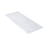 TATAY Tapis de Douche Antidérapant, PVC, avec ventouses, Résistant à la moisissure et aux Microbes, Antibactérien, Design Barcelona, Translucide. Mesure 96 x 36 cm