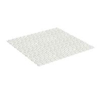TATAY Tapis de Douche Antidérapant, PVC, avec ventouses, Résistant à la moisissure et aux Microbes, Antibactérien, Design Poissons, Blanc Pergame. Mesure 54 x 54 cm