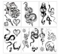 Tatouage Corporel De Serpent Black Mamba Flower Demon Mark Death Walker, Animal Totem 150 * 210mm
