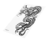 Tatouage de Dragon Noir, Autocollant Temporaire pour Bras, Fête Halloween | Transfert Papier, Tenue Longue Durée, Se Retire Facilement, Cache Cicatrice, pour Hommes Adultes