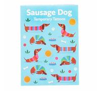 Tatouage enfant Rex London temporaires Chien Saucisse (x2) Bleu 11,1x16,4x0,1 cm