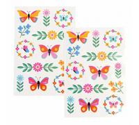 Tatouage enfant Rex London temporaires Floral Flutter (x2) Vert 11x16x0,1 cm