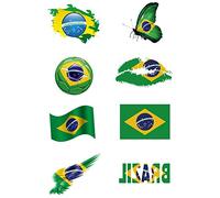 Tatouage Temporaire Du Drapeau Brésilien Pour Le Match De Football Sticker National Flag National Flag Pour Le Jeu De Balle Tatouages réalistes Sur Le Bras Face Pour Les Enfants Du Festival Des